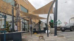 مظلات خارجية مظلات شد مظلة شد انشائي