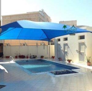 مظلات مسابح كل ما تحتاج معرفته عن المظلات بأنواعها مظلات سيارات، مظلات مدارس، مظلات حدائق، مظلات مواقف، مظلات مسابح أنواع المظلات 11